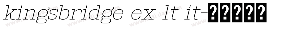 kingsbridge ex lt it字体转换